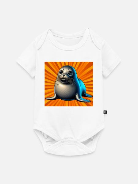 Siegel - Baby Premium Kurzarmbody - Weiß