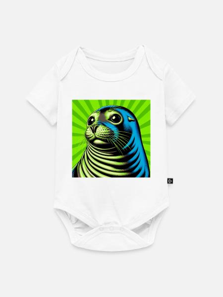 Siegel - Baby Premium Kurzarmbody - Weiß