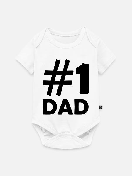 1 Dad - Baby Premium Kurzarmbody - Weiß