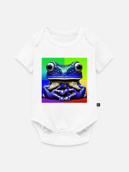 Frosch - Baby Premium Kurzarmbody - Weiß
