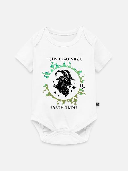 Mein Zeichen Steinbock - Baby Premium Kurzarmbody - Weiß