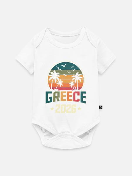 Greece 2026 - Baby Premium Kurzarmbody - Weiß