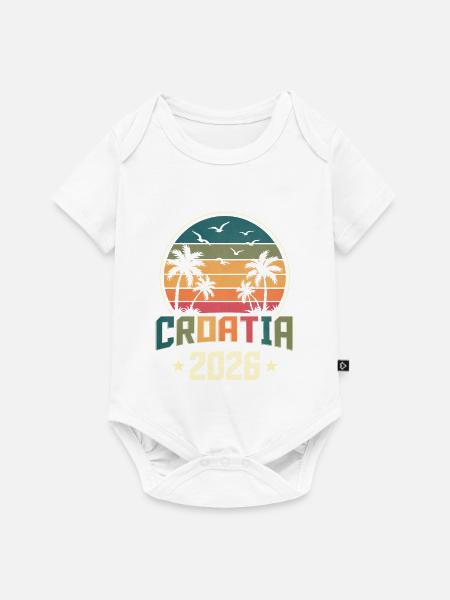 Croatia 2026 - Baby Premium Kurzarmbody - Weiß