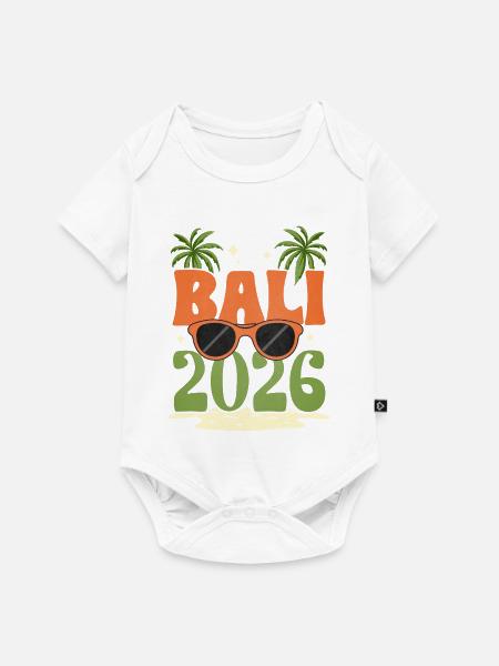 Bali 2026 - Baby Premium Kurzarmbody - Weiß