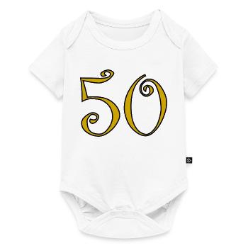 50. 50 YEARS. 50th ANNIVERSARY. 50 YEARS ANNIVERSARY. - Baby Premium short-sleeve bodysuit - white - Front
