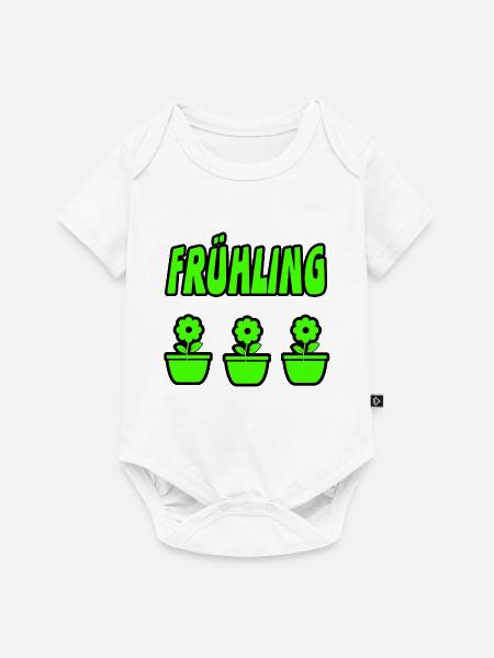 Frühling - Baby Premium Kurzarmbody - Weiß