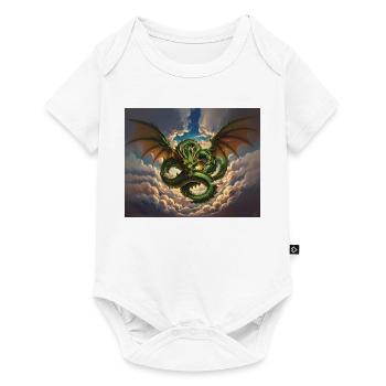 Dragon Storm over Clouds - Baby Premium short-sleeve bodysuit - white - Front