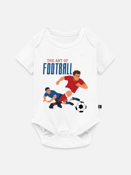 Kunst des Fußballspiels, Dribbling - Baby Premium Kurzarmbody - Weiß