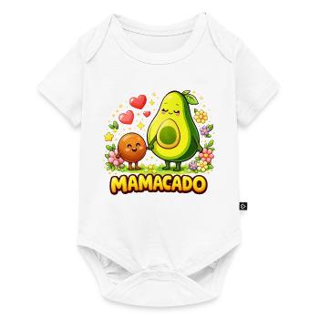 Mamacado Avocado - Lustiges Mama Kawaii Design - Baby Premium Kurzarmbody - Weiß - Vorne