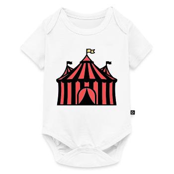 Cirque Tente Manege Cirque Coloré - Body à manches courtes Premium Bébé - blanc - Devant