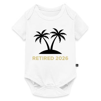 Retired 2026 Pension Palm Trees Logo - Baby Premium short-sleeve bodysuit - white - Front