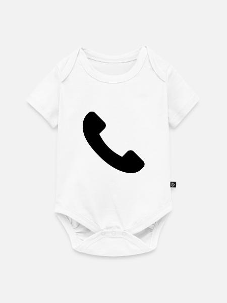 Telefon - Baby Premium Kurzarmbody - Weiß