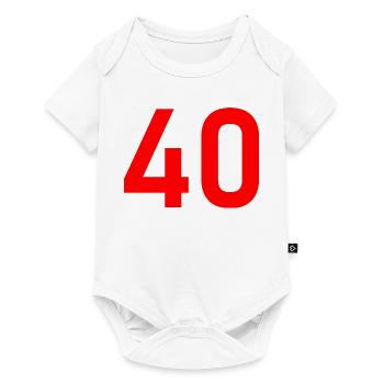 40. 40 YEARS. 40th ANNIVERSARY. 40 YEARS ANNIVERSARY. - Baby Premium short-sleeve bodysuit - white - Front