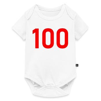 100. 100 ANS. 100e ANNIVERSAIRE. ANNIVERSAIRE 100  - Body à manches courtes Premium Bébé - blanc - Devant