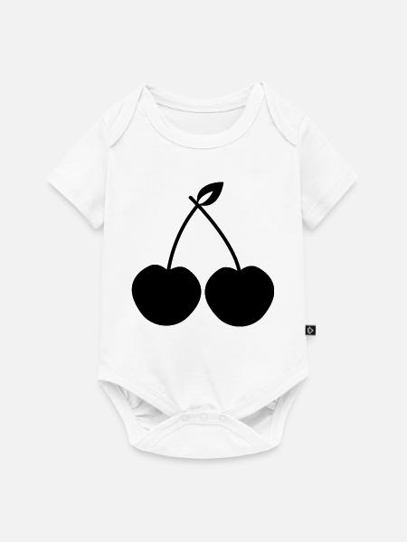 Kirschen - Baby Premium Kurzarmbody - Weiß