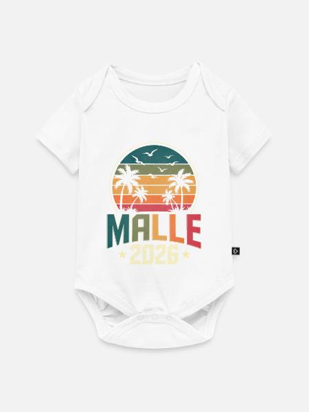 Malle 2026 - Baby Premium Kurzarmbody - Weiß
