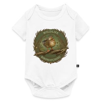 Bird Watching Wildlife Emblem - Baby Premium short-sleeve bodysuit - white - Front