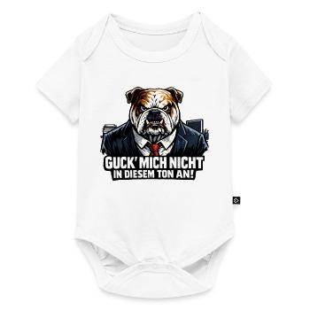Chef Hund - Guck mich nicht in diesem Ton - Baby Premium Kurzarmbody - Weiß - Vorne