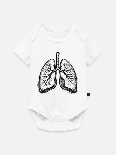 Lungen - Baby Premium Kurzarmbody - Weiß