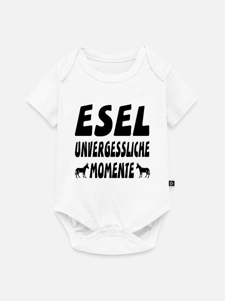 Esel - Baby Premium Kurzarmbody - Weiß