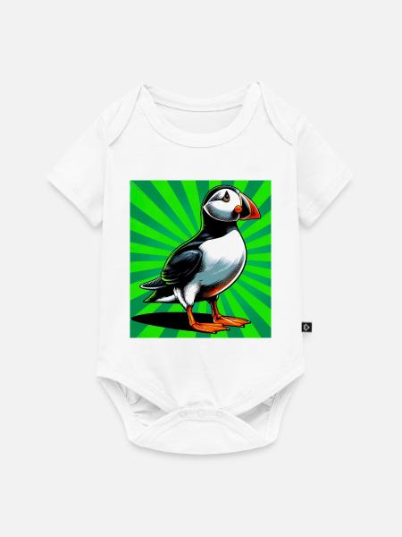 Papageitaucher - Baby Premium Kurzarmbody - Weiß