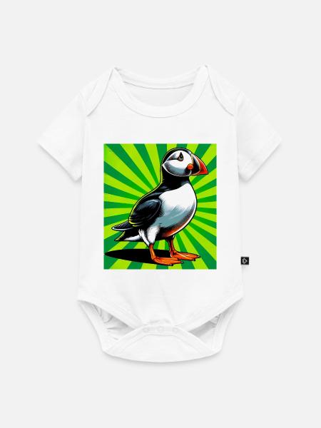 Papageitaucher - Baby Premium Kurzarmbody - Weiß