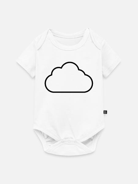 Wolkenumriss - Baby Premium Kurzarmbody - Weiß
