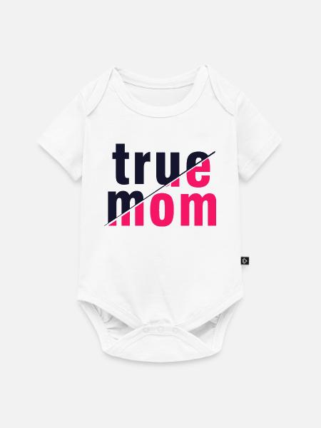 Wahre Mama Mutter Liebe Authentizitätskunst - Baby Premium Kurzarmbody - Weiß