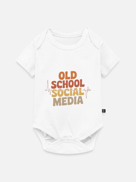 Altmodisches Social-Media-Amateurfunk - Baby Premium Kurzarmbody - Weiß