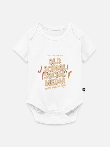 Altmodisches Social-Media-Amateurfunkleben - Baby Premium Kurzarmbody - Weiß