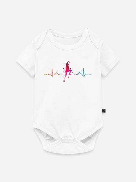 Boulderer Herzschlag Boulder Bouldern - Baby Premium Kurzarmbody - Weiß