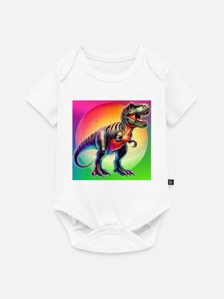 Dinosaurier - Baby Premium Kurzarmbody - Weiß