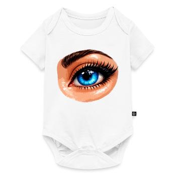 Blue Eye Illustration Pop Art Aura - Baby Premium short-sleeve bodysuit - white - Front
