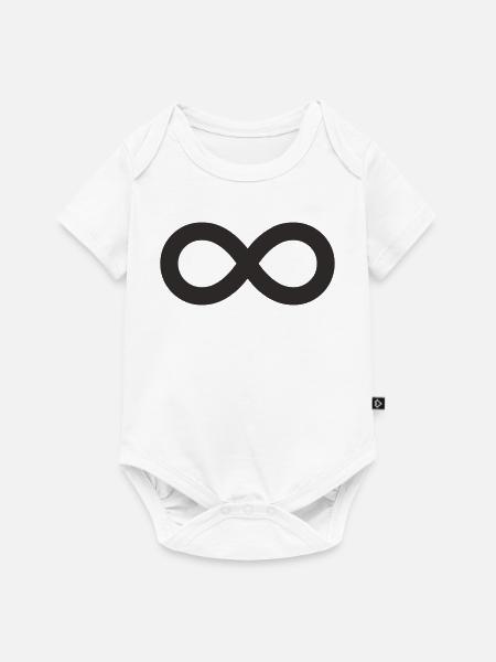 Unendlichkeitszeichen – Minimalistisches Infinity - Baby Premium Kurzarmbody - Weiß