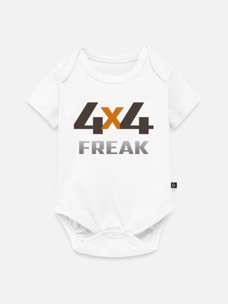 4x4 FREAK Orange X Logo - Baby Premium Kurzarmbody - Weiß
