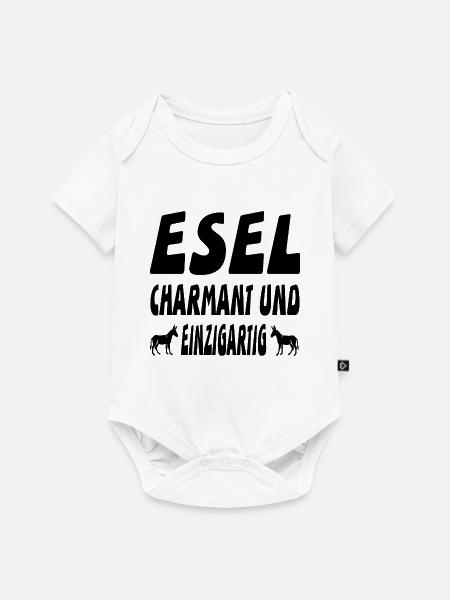 Esel - Baby Premium Kurzarmbody - Weiß