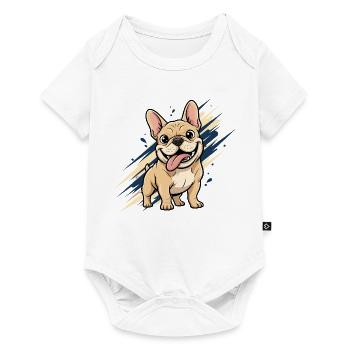 Franz Bulldog Fun - Baby Premium short-sleeve bodysuit - white - Front