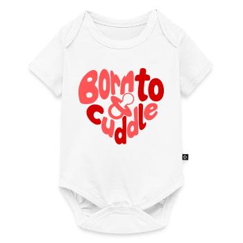Né pour câliner - Geboren zum Kuscheln Herz - Body à manches courtes Premium Bébé - blanc - Devant
