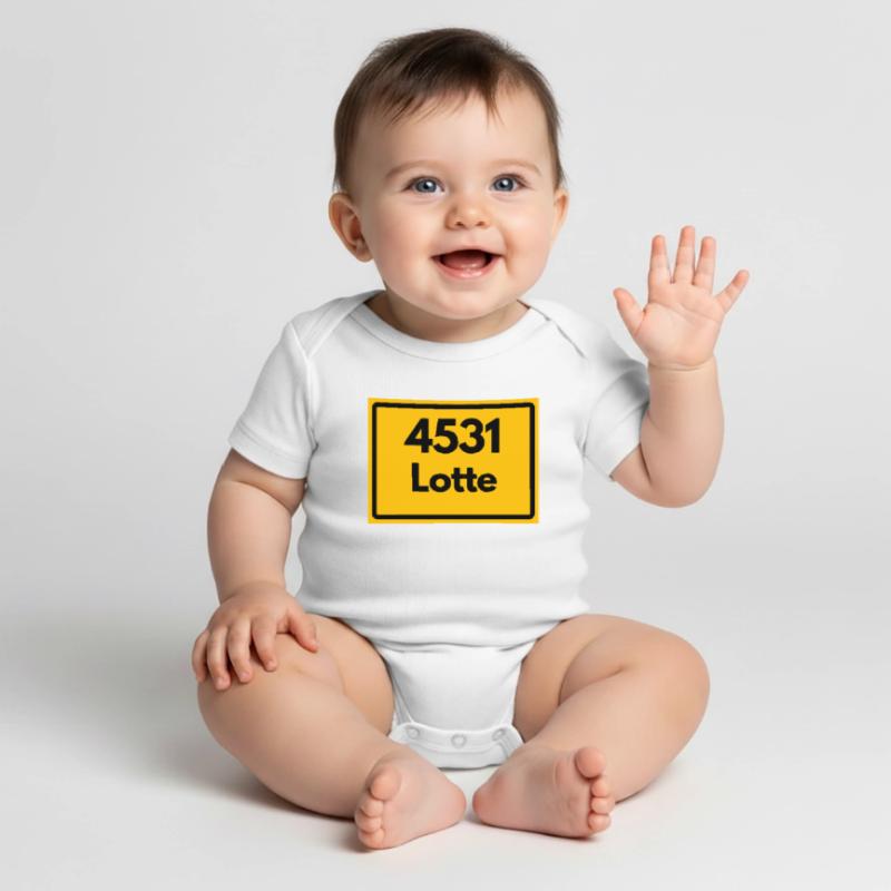 OLD POSTCODE POSTCODE RETRO 4531 LOTTE HEIMATSTOLZ Baby Premium short-sleeve bodysuit