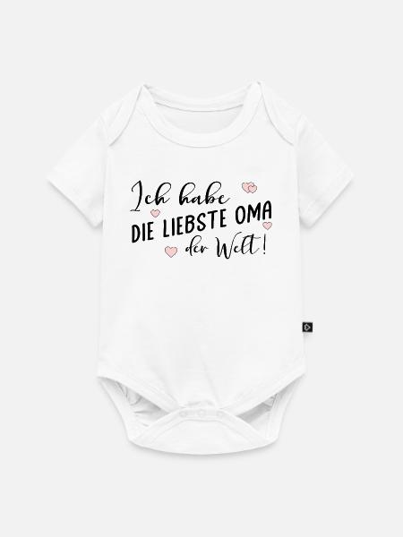 Komplimente Liebste Oma - Baby Premium Kurzarmbody - Weiß