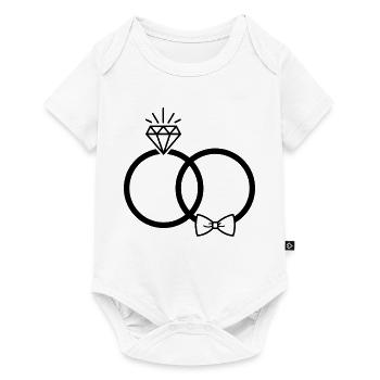Wedding rings - Baby Premium short-sleeve bodysuit - white - Front