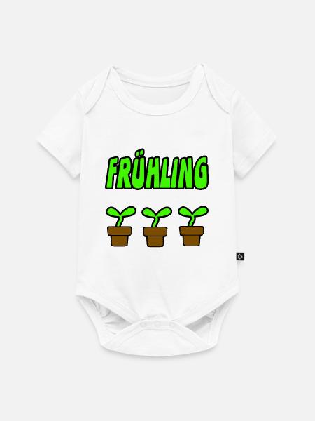 Frühling - Baby Premium Kurzarmbody - Weiß