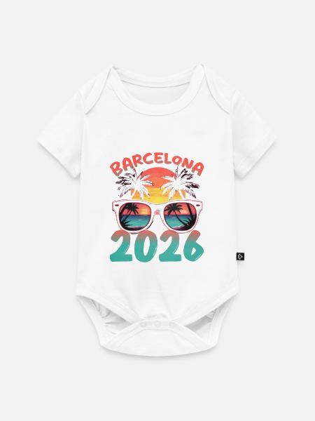 Barcelona 2026 - Baby Premium Kurzarmbody - Weiß
