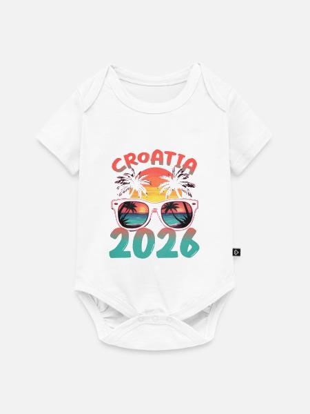 Croatia 2026 - Baby Premium Kurzarmbody - Weiß