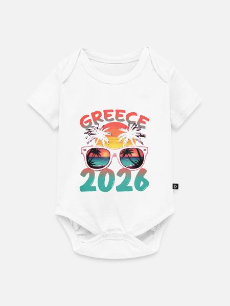 Greece 2026 - Baby Premium Kurzarmbody - Weiß