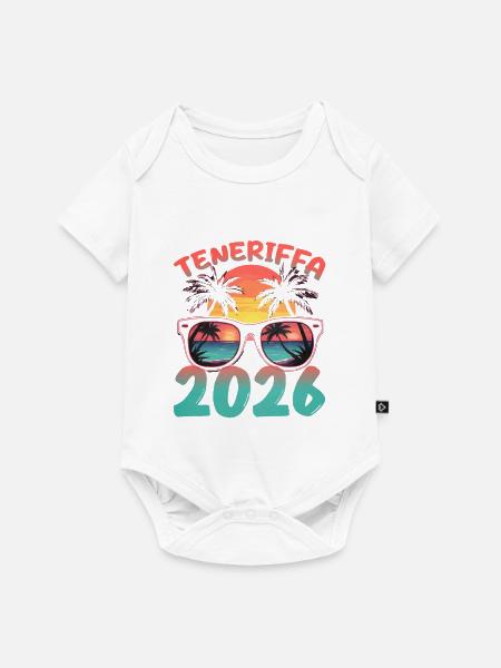 Teneriffa 2026 - Baby Premium Kurzarmbody - Weiß
