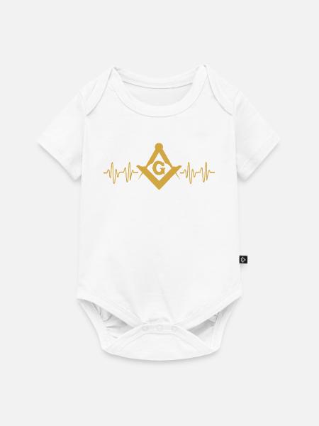 Freimaurer Illuminati - Baby Premium Kurzarmbody - Weiß