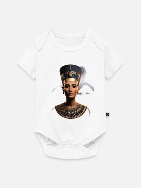 Nefertiti Porträt - Baby Premium Kurzarmbody - Weiß
