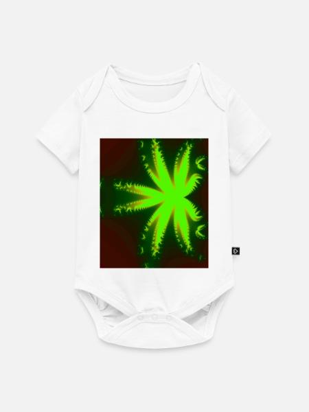 Neonfraktal Sternburst - Baby Premium Kurzarmbody - Weiß