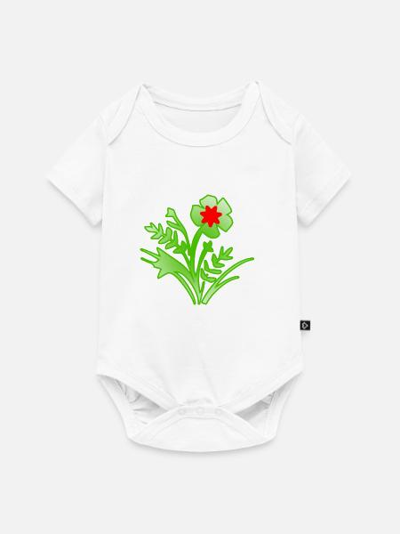 Blumen - Baby Premium Kurzarmbody - Weiß
